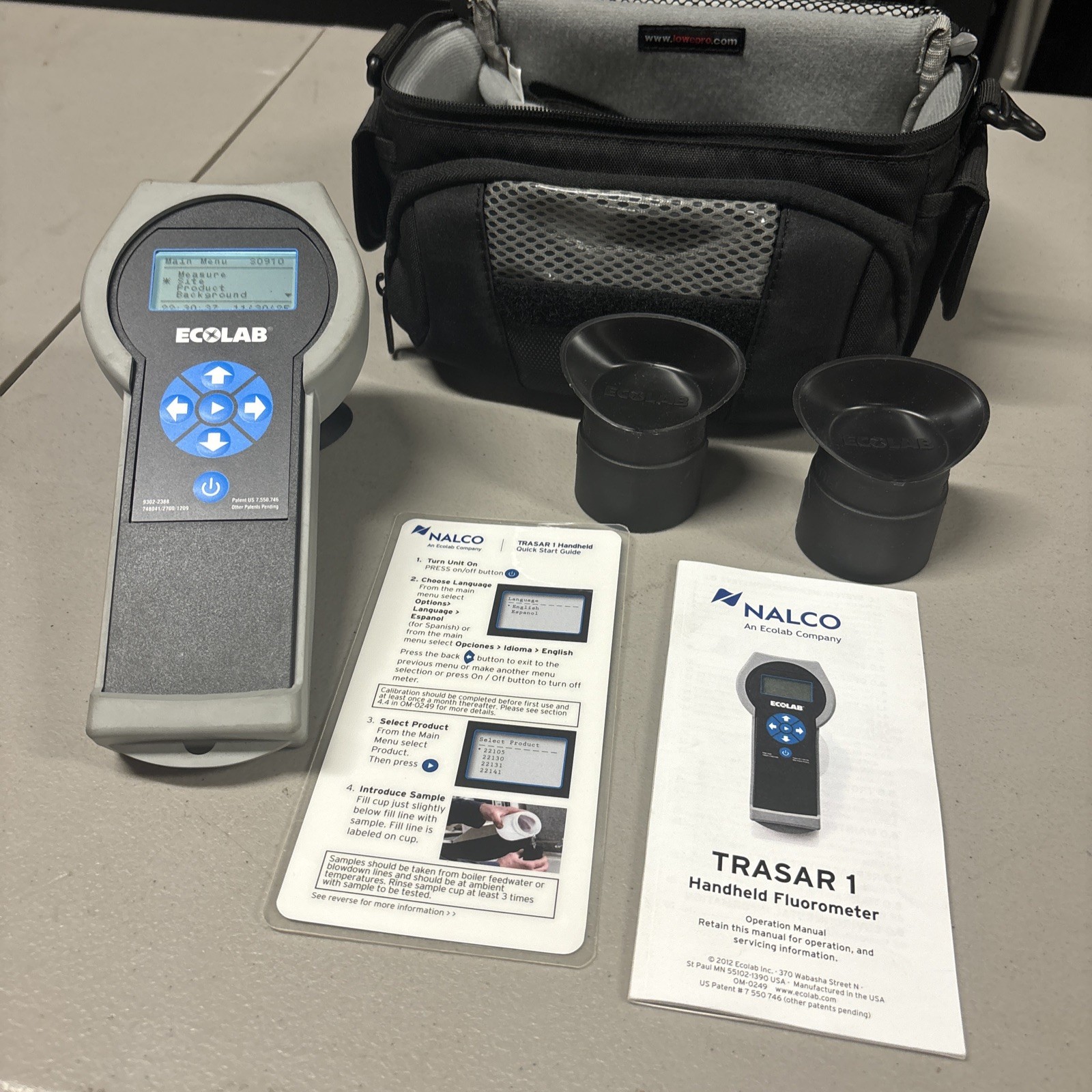 Nalco Trasar T1 LCD Display Handheld Pen Fluorometer Ecolab OM-0249- GREAT COND