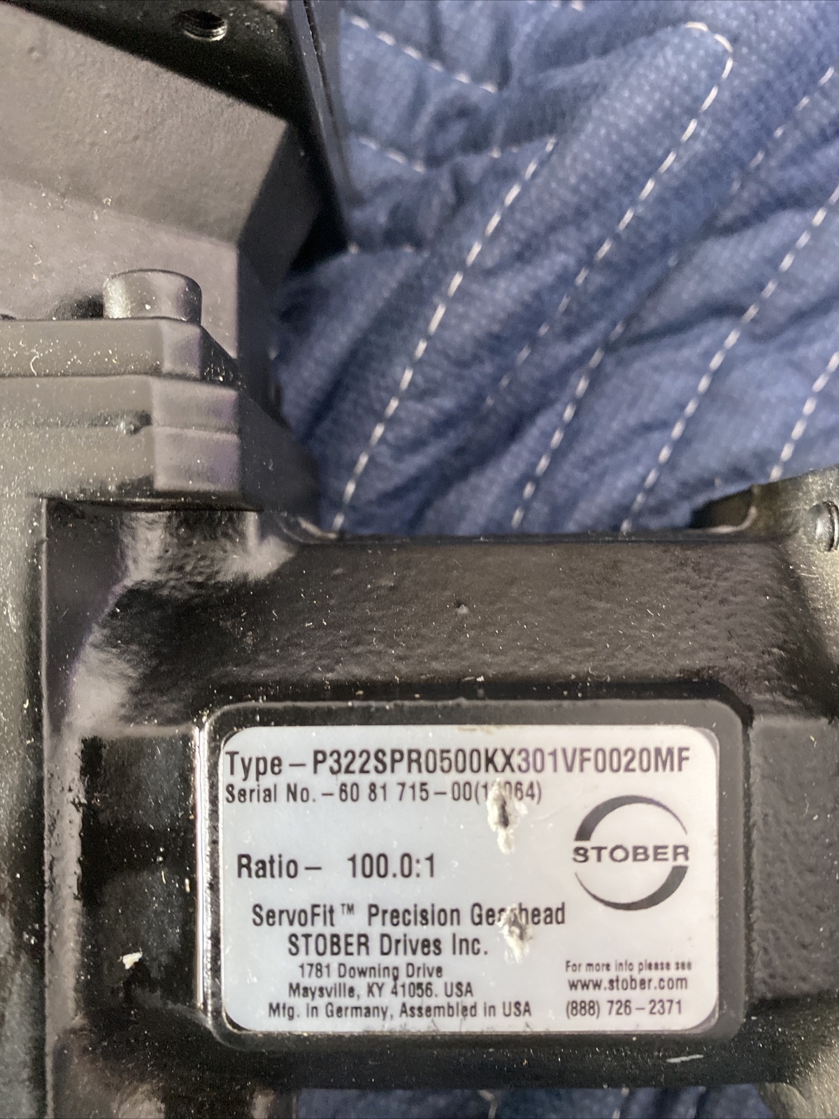 Stober Drives P322SPR0500KX301VF0020MF ServoFit AB mpla-a1510v-vj72aa 100.0:1 2C