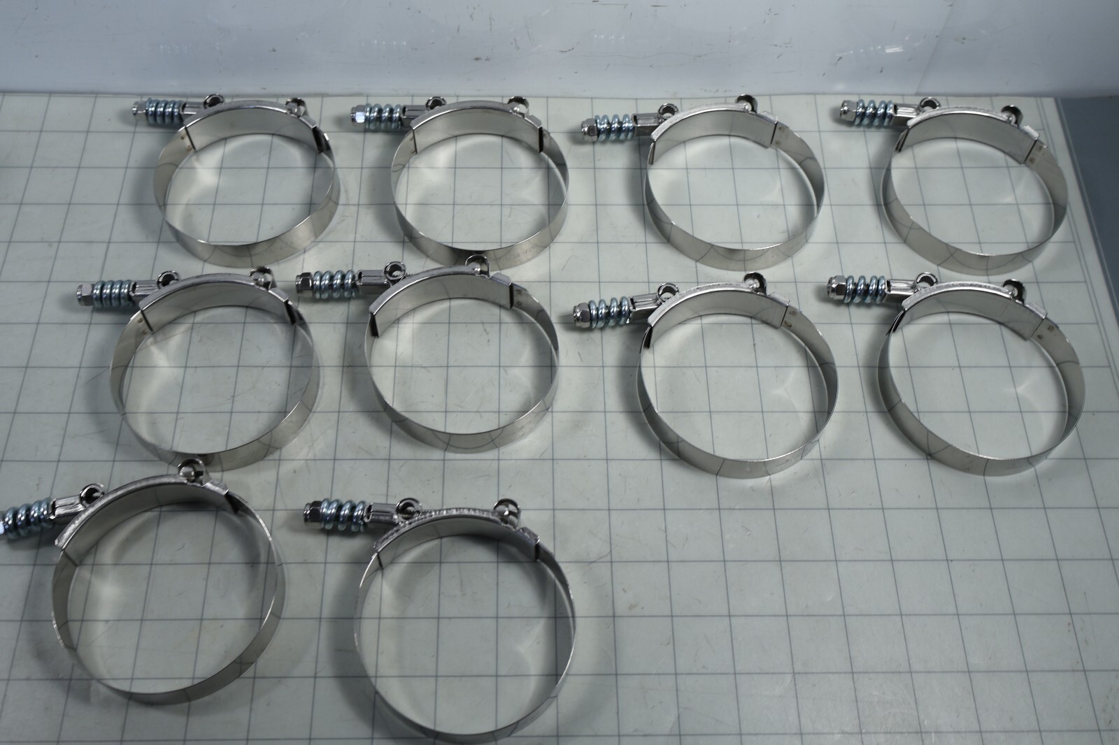 12-pack T-Bolt Spring Loaded Clamp Sizes 82.6-90.5mm and 88.9-96.8mm NEW