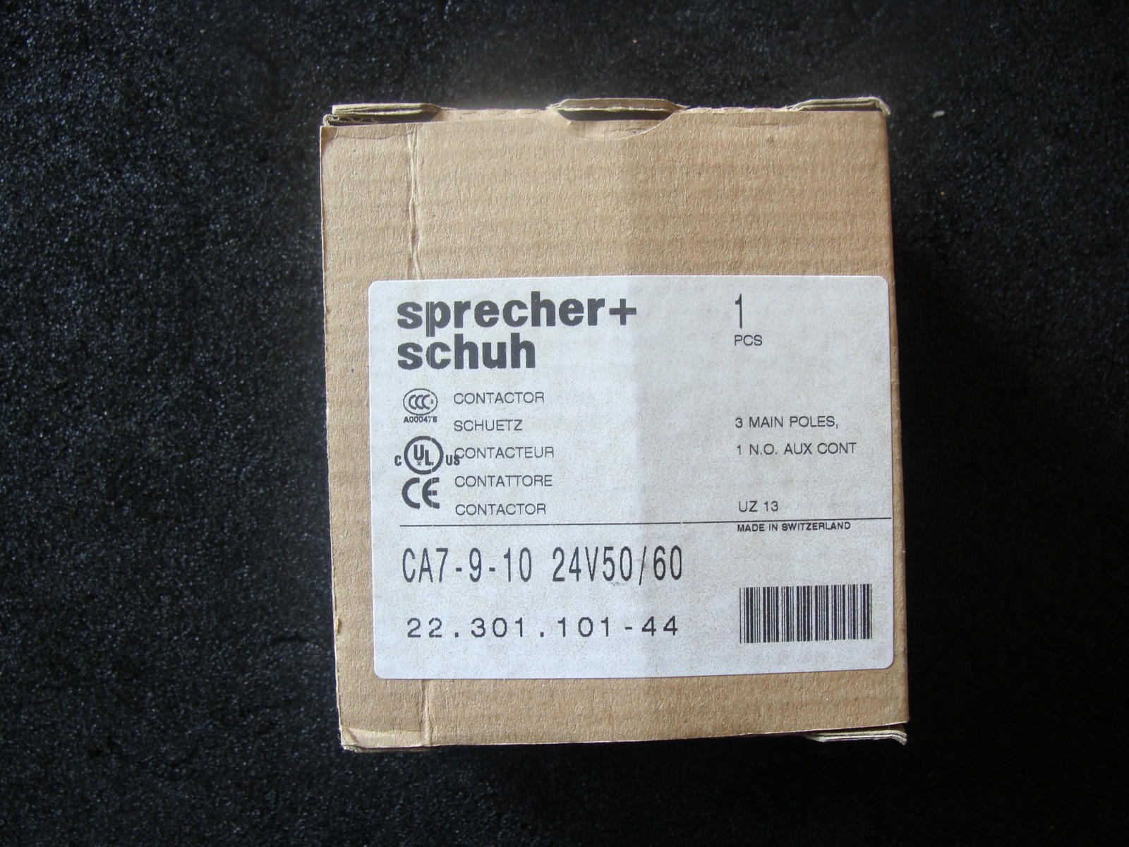 New Sprecher + Schuh CA7-9-10 Breaker. Made in Switzerland.