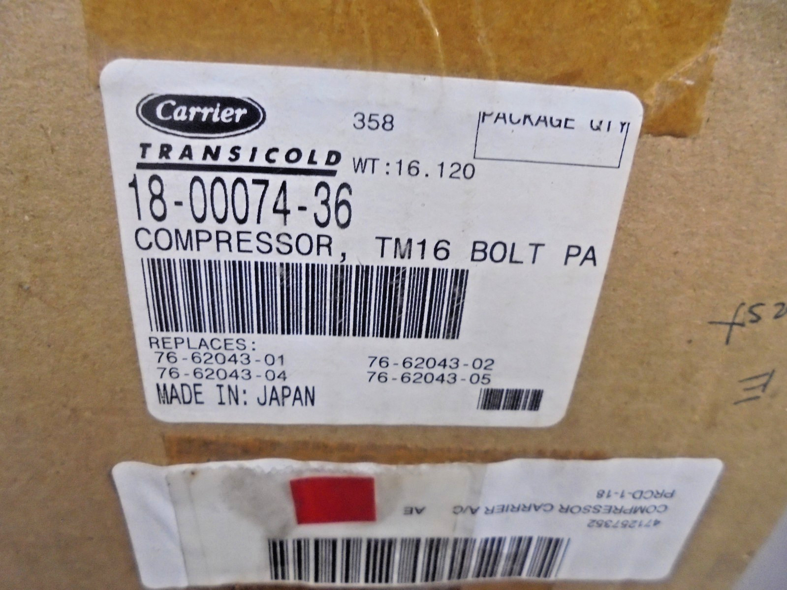 Seltec TM-16HS A/C Compressor Transicold 18-00074-36