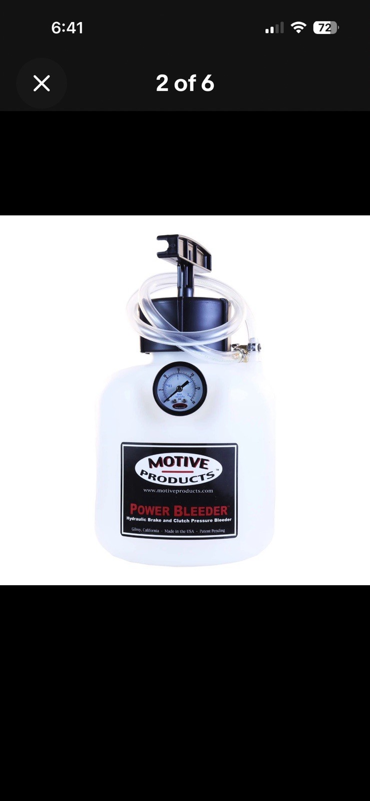 Motive Products 0109 Black Label uropean Power Bleeder 2-Quart Tank with Hose