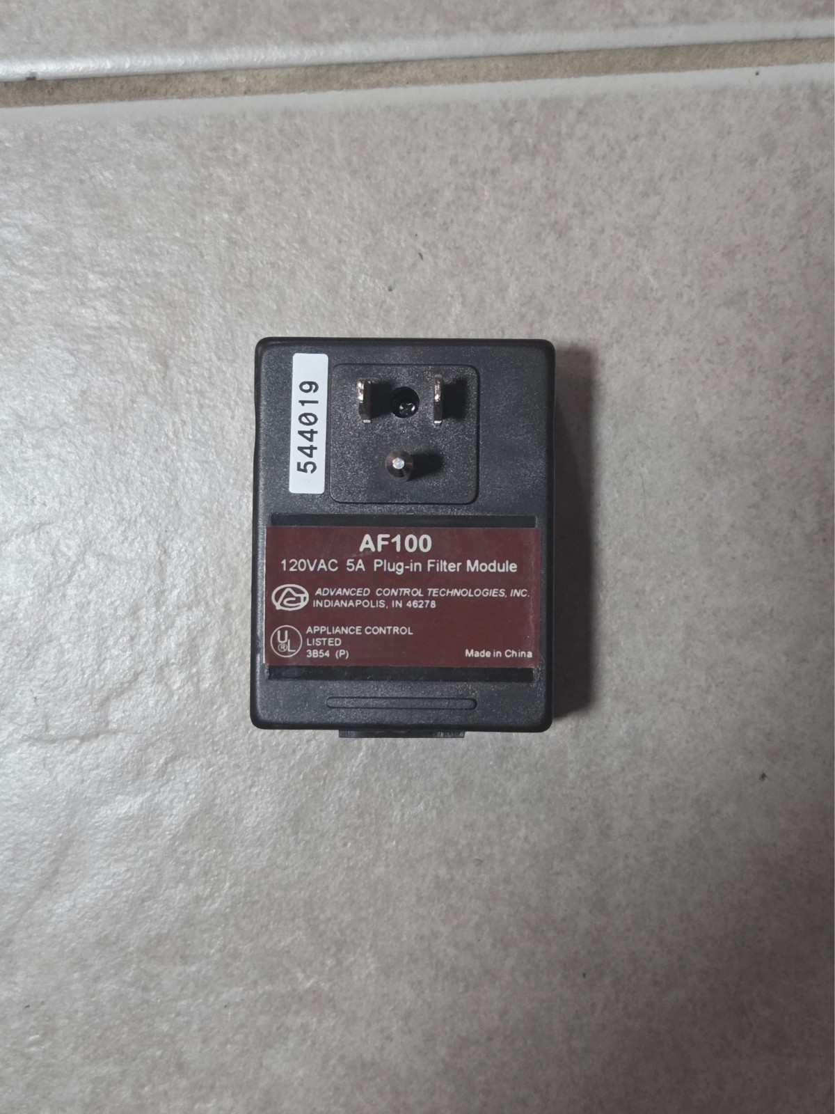 ADVANCED CONTROL TECHNOLOGIES 120VAC 5A PLUG IN FILTER MODULE AF100