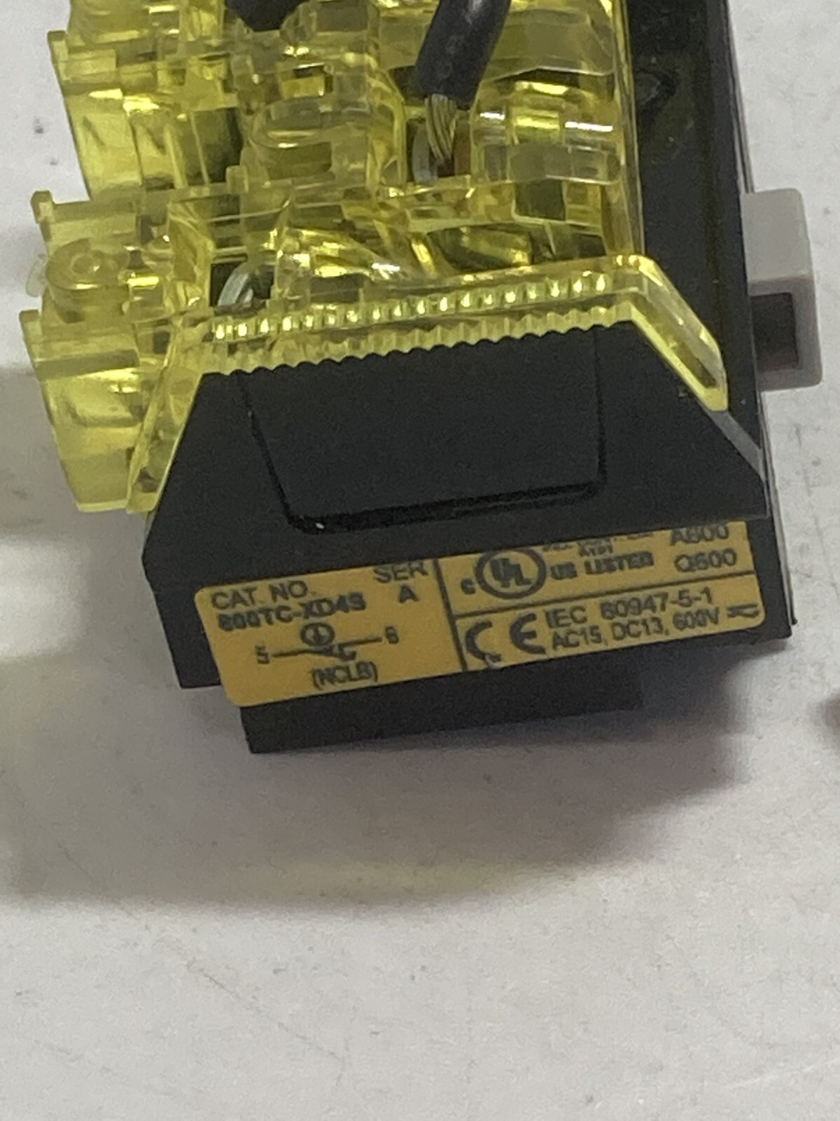 ALLEN BRADLEY 800TC-XD4S CONTACT BLOCK 1NCLB FINGER SAFE SERIES A NNB