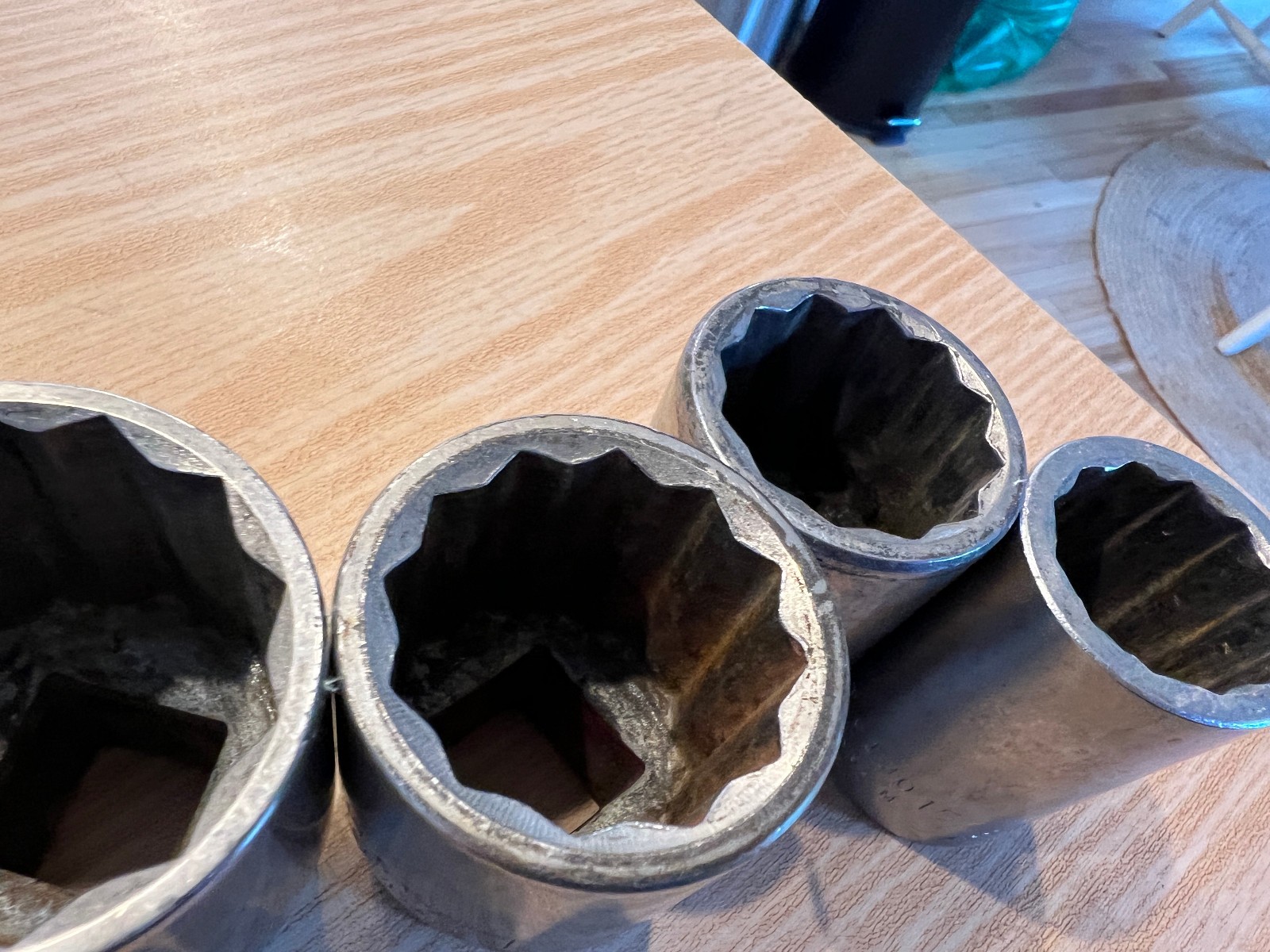 Wright Tool 3/4″ Drive 10 Pc 12‑Point SAE Socket Lot 6130 6134 6138 6144 6146 et