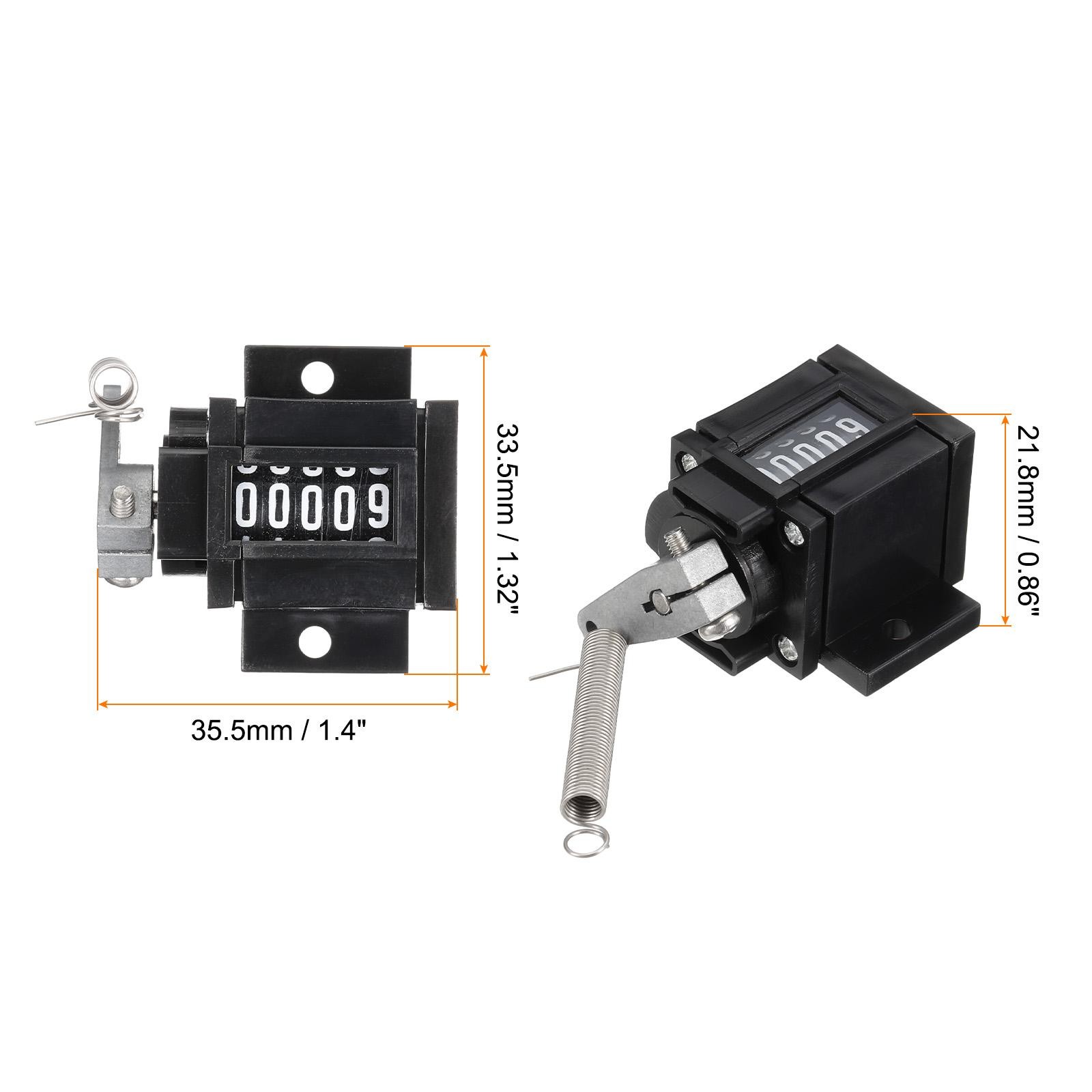 Manual Tally Counter with Spring 5 Digit Mechanical Manual Stroke Clicker