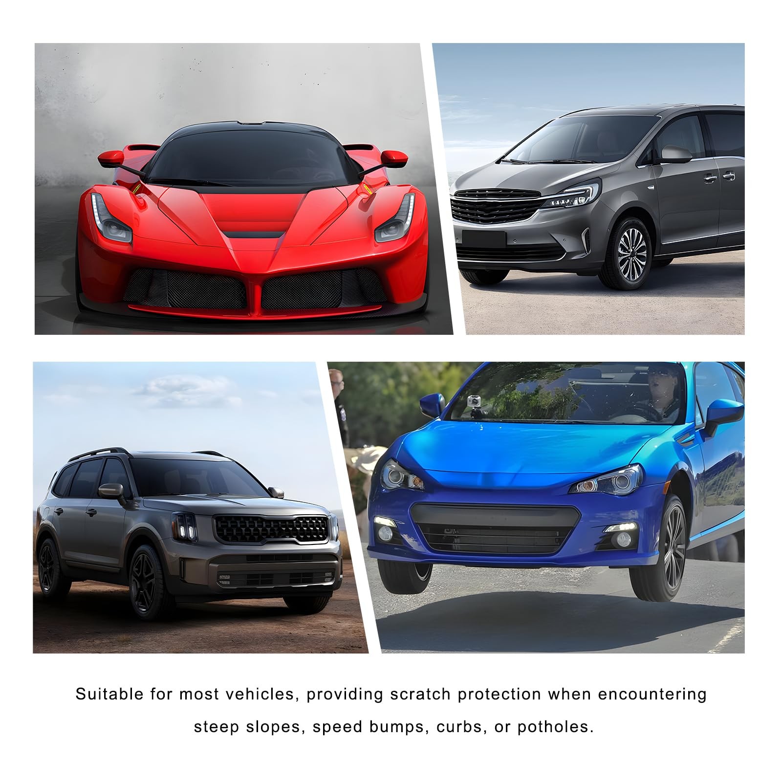 Gdnecad 4 PCS Bumper Scrape Guard for Cars, Anti-Scratch Carbon Fiber Auto Fr…