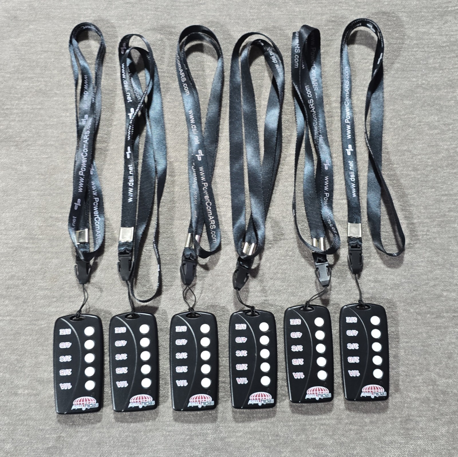 Lot of 6 CRS5000 Remote Controllers (1A–5E) – Used – Tested / Working !