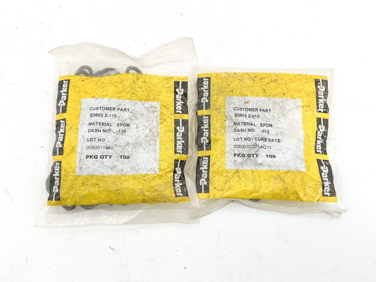 New Lot of 200 Parker E0603 2-110 O-Rings EPDM