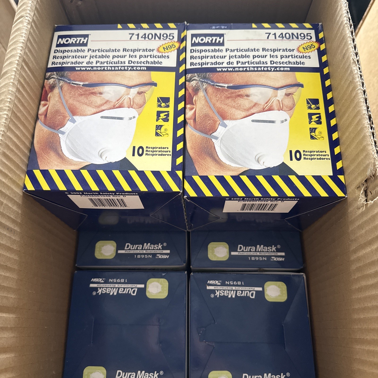 Lot Of 80 New North 7140N95 Disposable Particulate Respirators N95