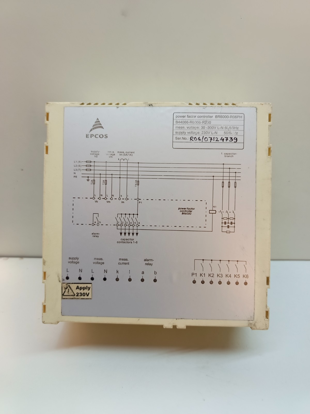 Epcos BR6000 Power Factor Controller BR6000-R06PH230VAC 50/60Hz