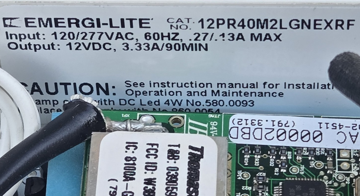 ABB Premier Emergi-Lite Nexus RF Emergency Light 12PR40M2LG-NEXRF Thomas & Betts