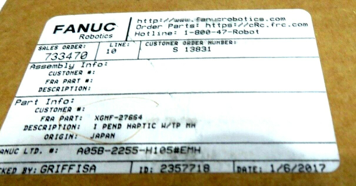 NEW FANUC A05B-2255-H105#EMH PENDANT A05B-2255-C105#EMH A05B-2255-H105