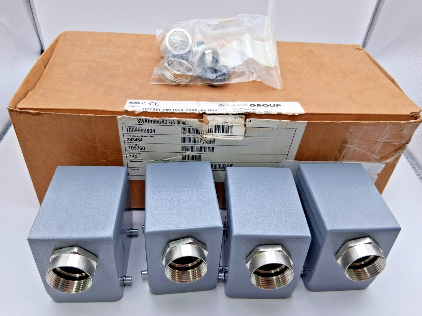 Lapp 105760 Hood Connector Side Entry – Box of 4