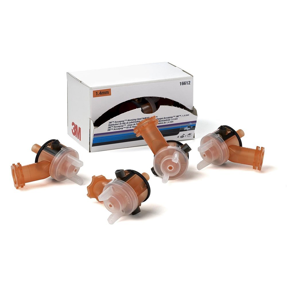 3M Accuspray Atomizing Head 16612 Orange 1.4 mm 4 Count Pack of 1 for Very