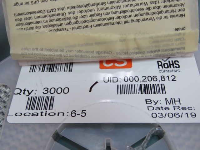 NIC COMPONENTS NMCH1210NPO222G200TRPLPF Qty of 3000 per Lot Cap Ceramic 0.0022u