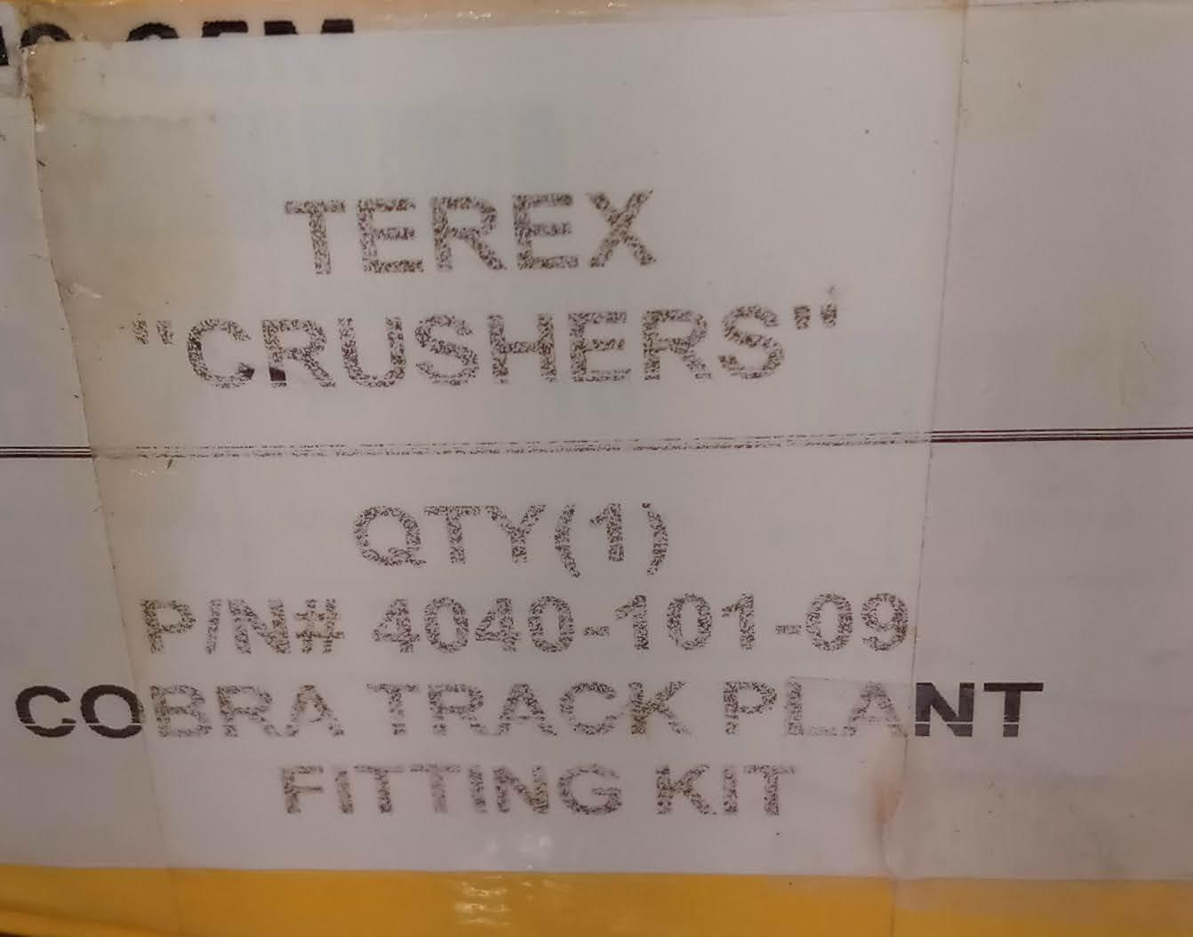 1 NEW TEREX “CRUSHERS” 4040-101-09 COBRA TRACK FITTING KIT NIB **MAKE OFFER**