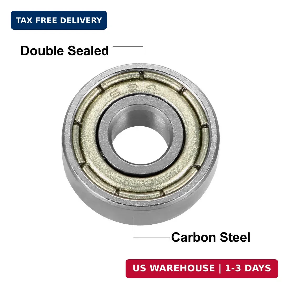 uxcell 694ZZ Deep Groove Ball Bearing Double Shield 694-2Z 1080094, 4mm x 11mm x