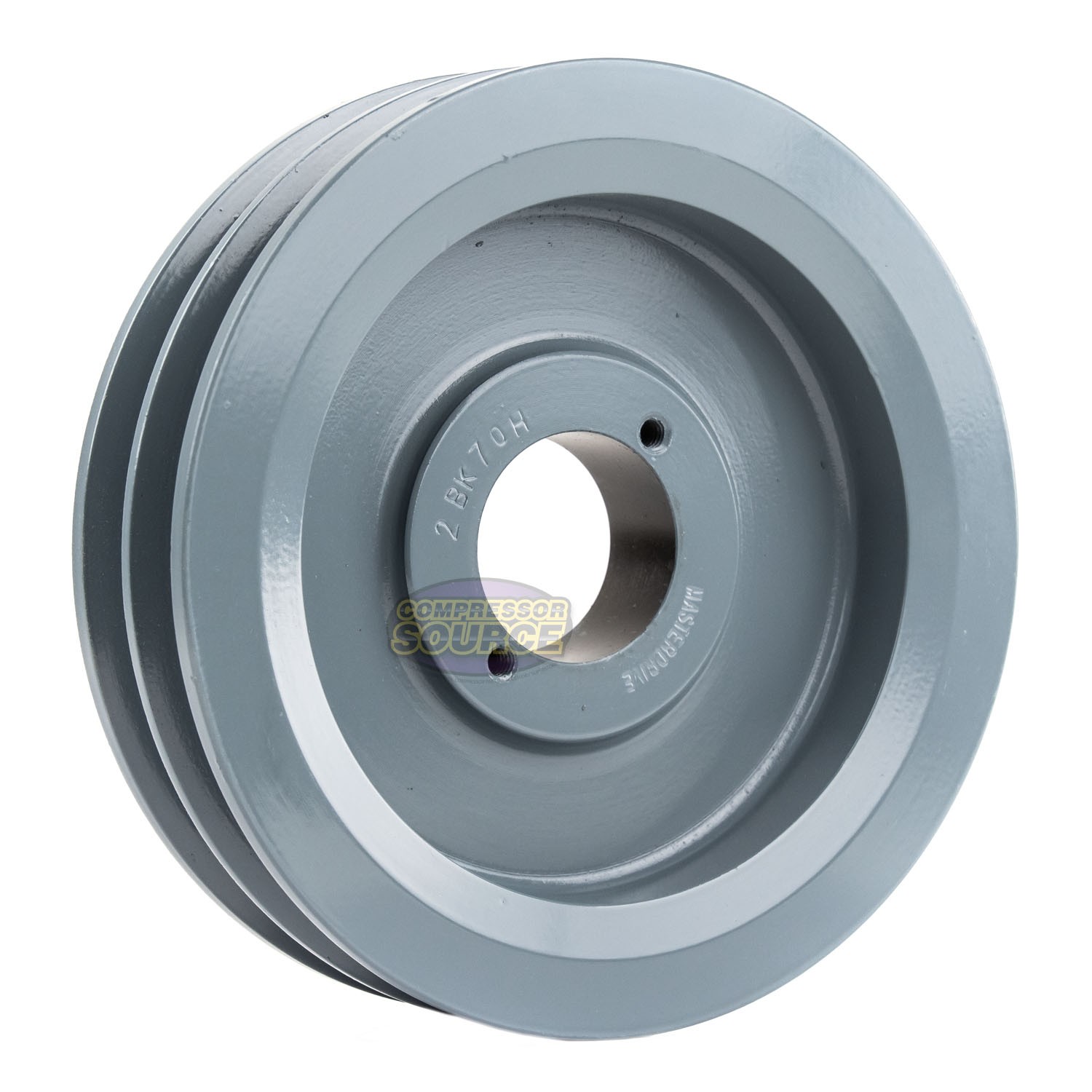 Cast Iron 6.75″ Dual Groove Pulley Belt B Section 5L with 7/8″ Sheave Bushing