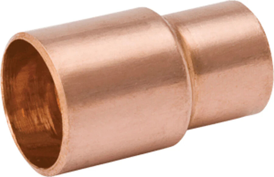 Mueller W 01314 3/8 In. X 1/8 In. Wrot Copper Reducer Coupling – Street X Copper