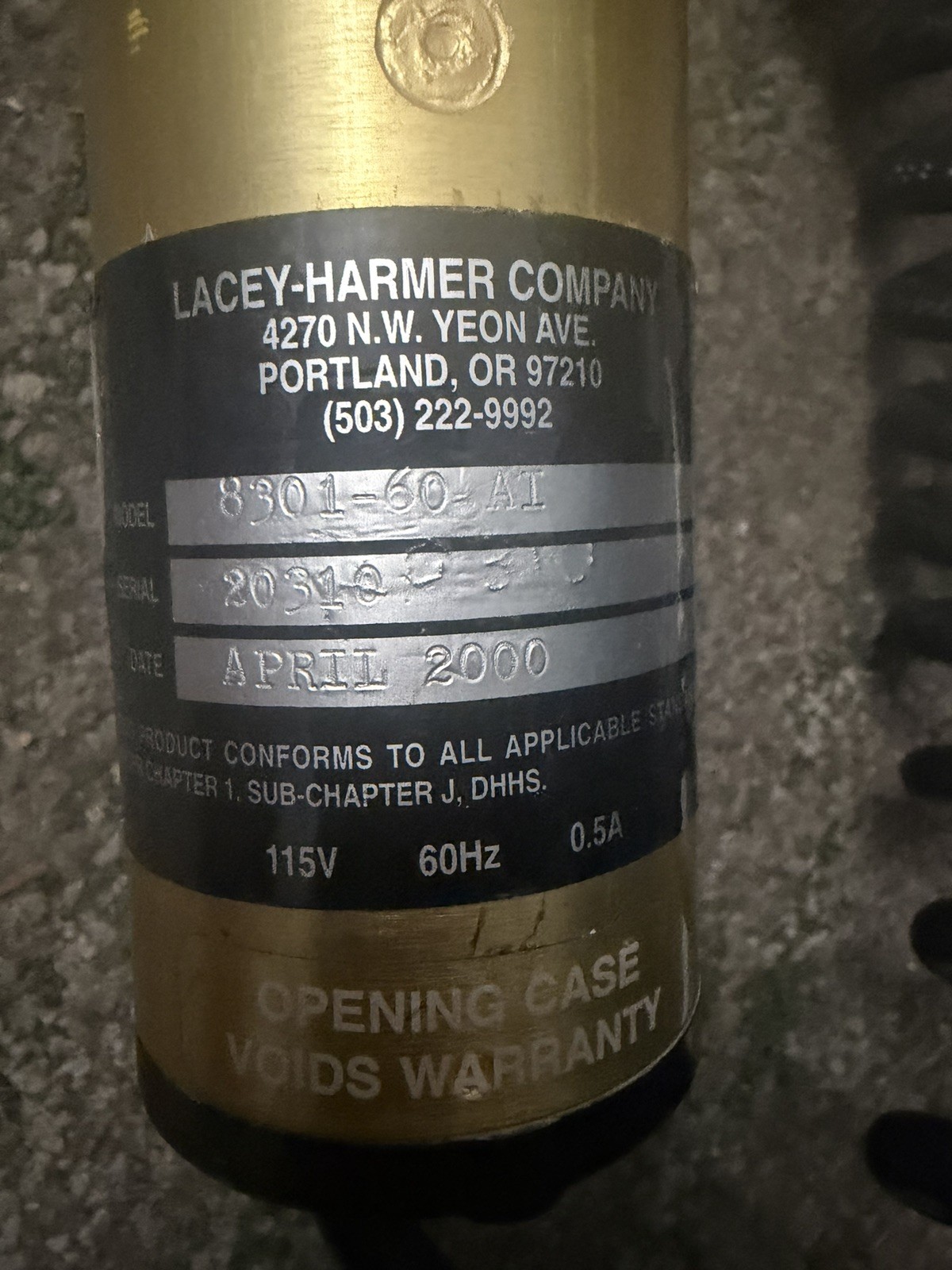 LACEY HARMER SUPPLY 8301-60-AI UNMP