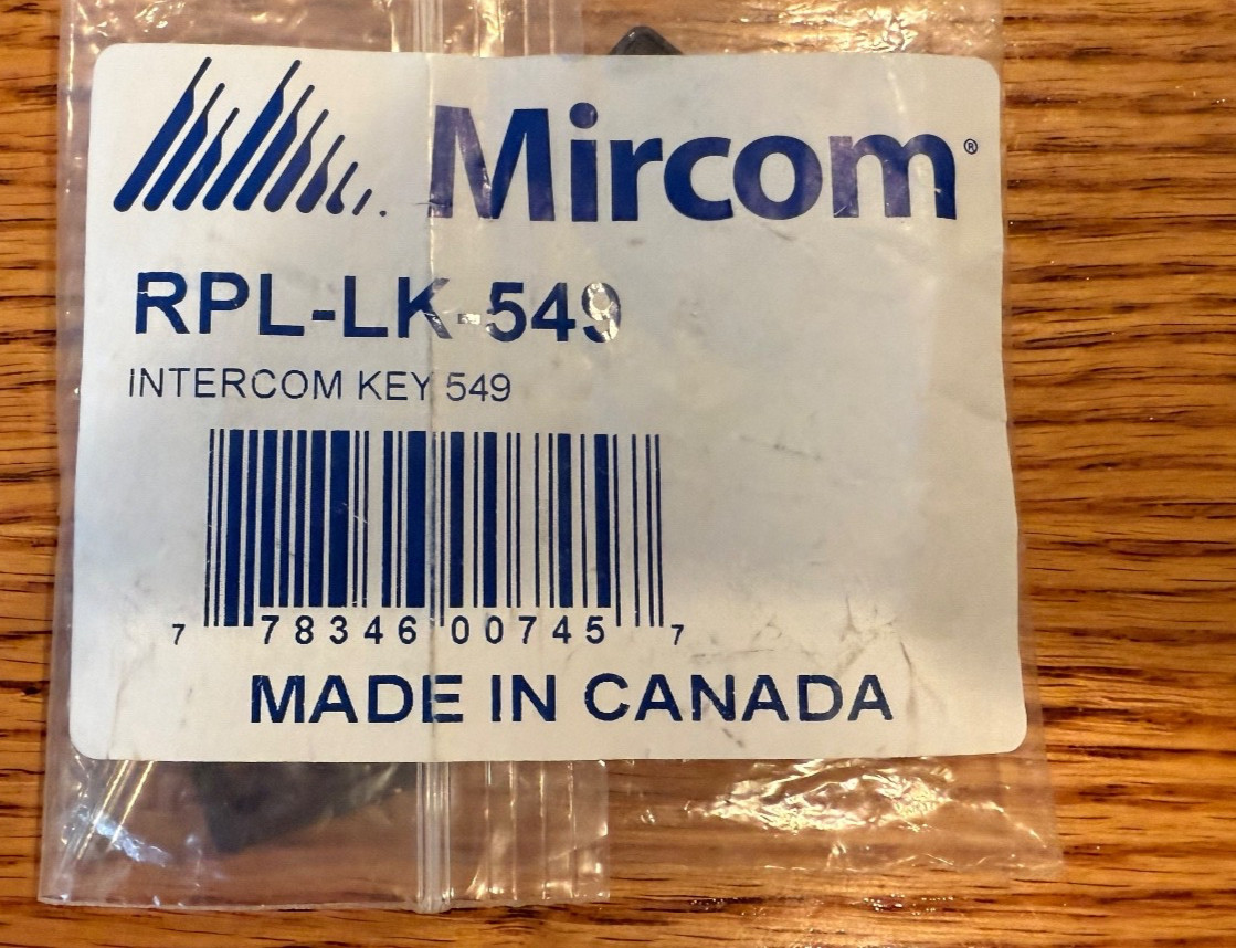 RPL-LK-549 MIRCOM Intercom Key