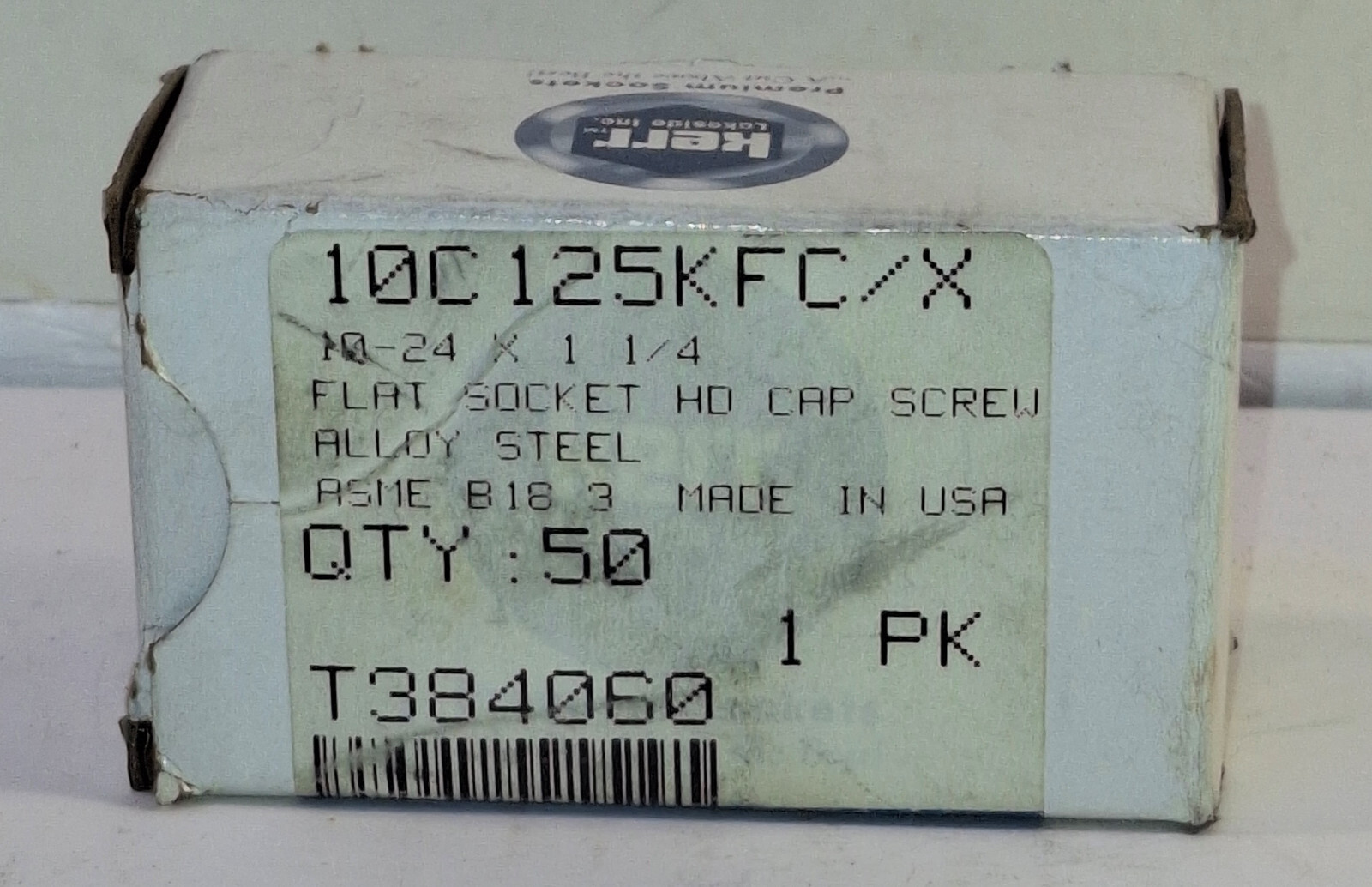 50 NEW KERR LAKESIDE 10C125KFC/X FLAT SOCKET HEAD CAP SCREWS NIB **MAKE OFFER**