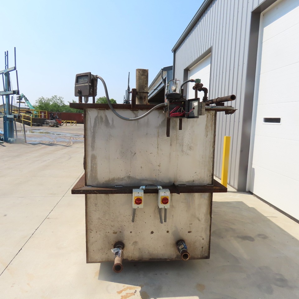1000 Gallon Open Top Steel Waste Oil Recovery Storage Tank 96″ x 48″ x 96″H Tank