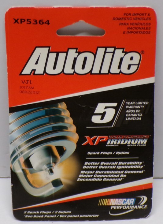 Autolite Spark Plugs XP5364DP2 VJ1 09022012 Pack of 2