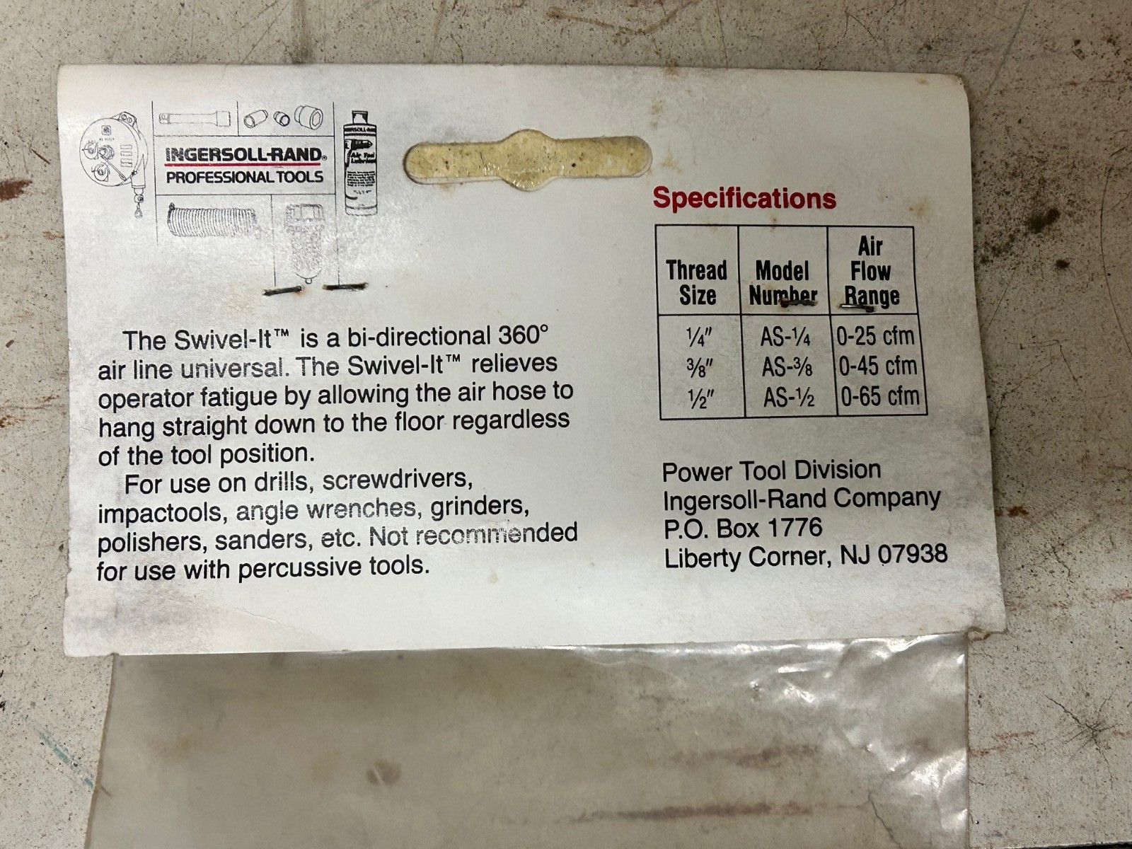 Ingersoll-Rand 6ZF42 Swivel-It! AS-3/8 3/8″