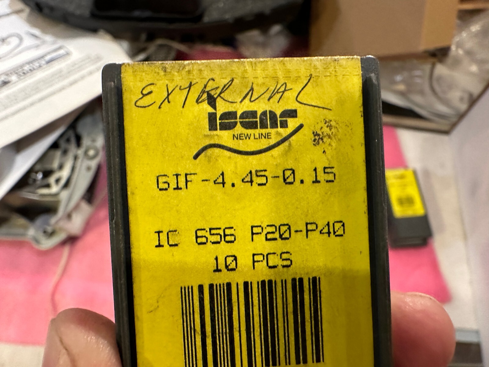 Iscar Double-Ended Grooving Inserts IC656 P20-P40 P/N GIF 4.45-0.15 (Lot of 8)