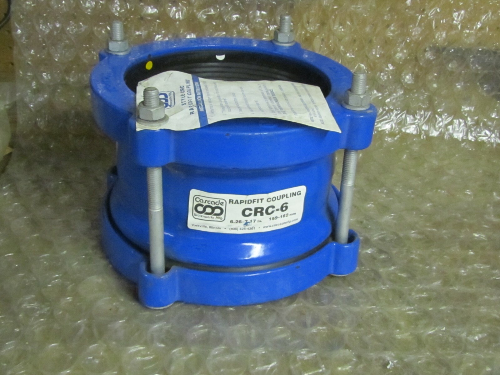 CRC-6 RAPIDFIT 6″ Ductile Iron Pipe Coupling, 6.26 to 7.17 INCH Pipe Size –