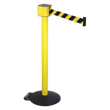 Retracta-Belt Pm412-30Ya-Byd Barrier Post With Belt, Yellow, 30 Ft Length, 40
