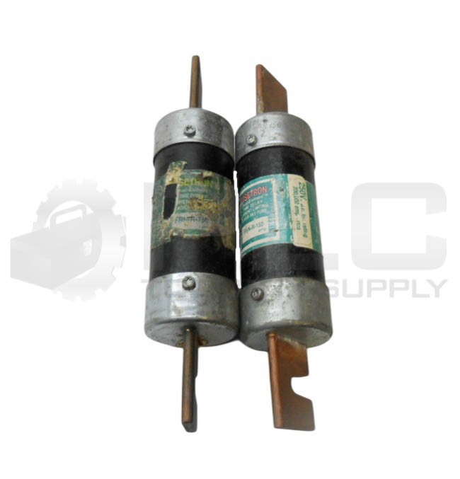 LOT OF 2 BUSSMANN FRN-R-150 DUAL ELEMENT FUSE 150A 250VAC
