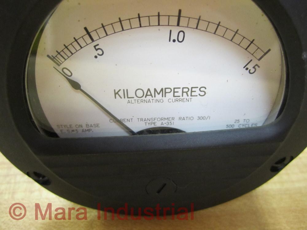 Westinghouse 291B281A24 Gauge 0-1.5 Kiloamperes