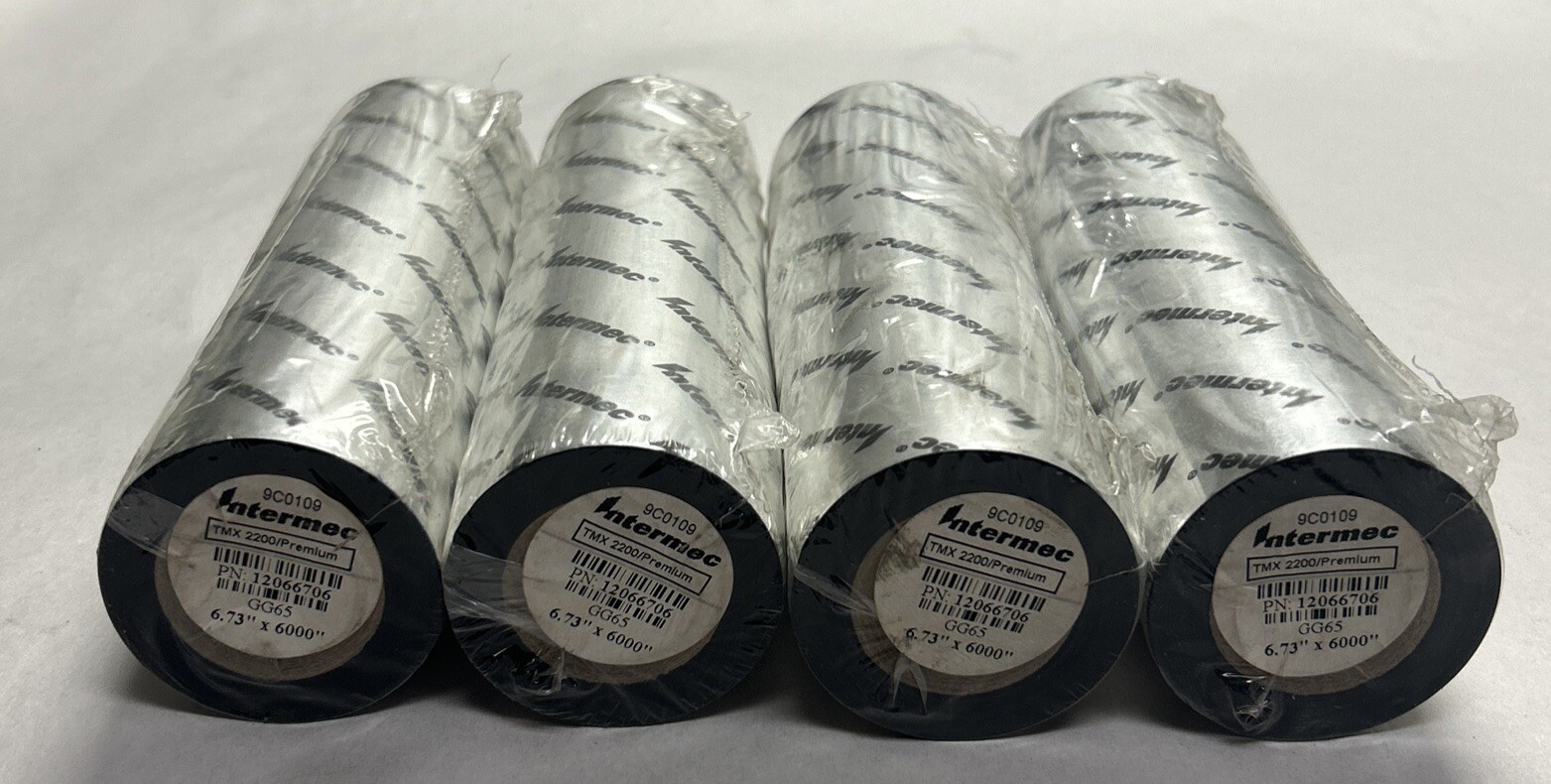 INTERMEC,12066706,RIBBON 6.732 X 6000″ PREMIUM WAX RESIN LOT OF 4 NOS