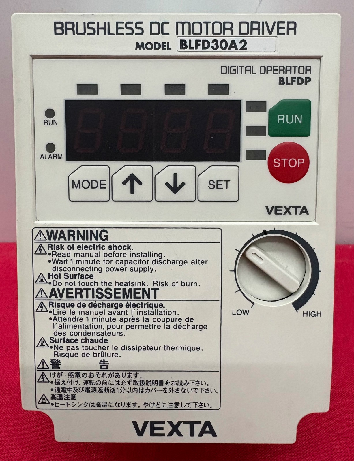 VEXTA BLFDP BLFD30A2 DIGITAL OPERATOR BRUSHLESS DC MOTOR DRIVER – PARTS/REPAIR