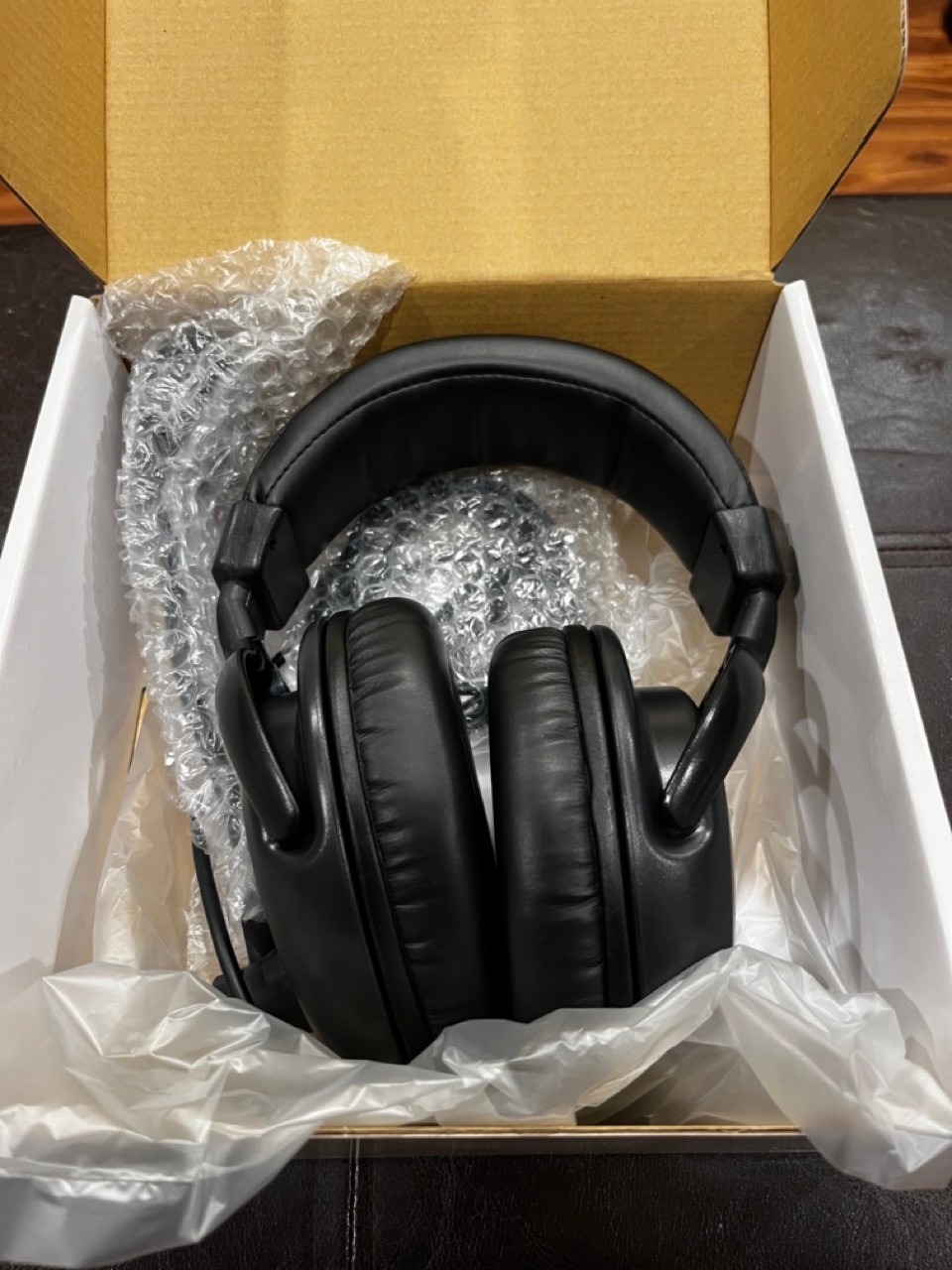 Tom-Com Professional Talkback Intercom Headset Dual Muff 5-Pin Male XLR Open Box