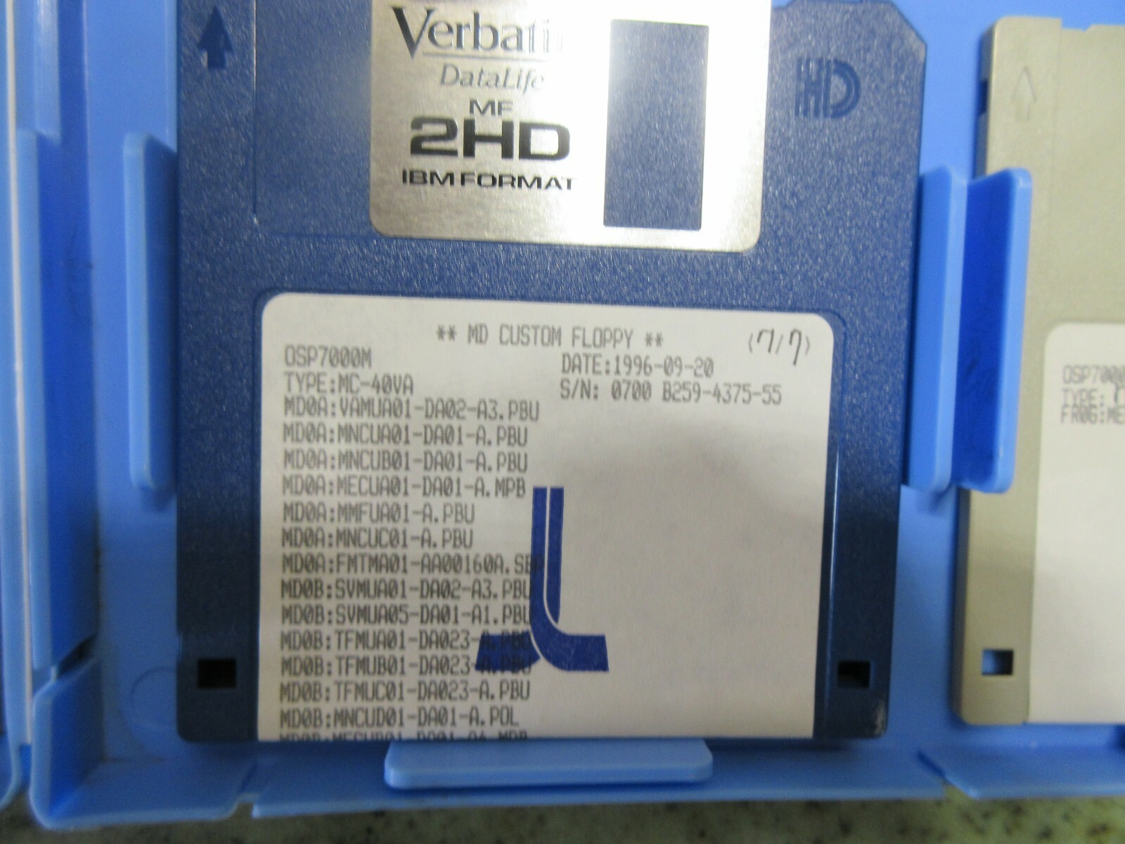OKUMA MC-40VA CNC MILL OSP7000M FLOPPY DISK DISKS 3.5’X12 E8048-090-426-1 SET