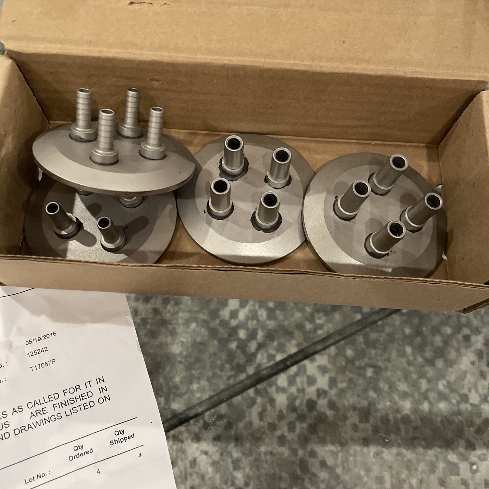 TRB (4) Electro Corp Machine Plus Inc Sanitary Cap Adapter 16ptb6118061904-002