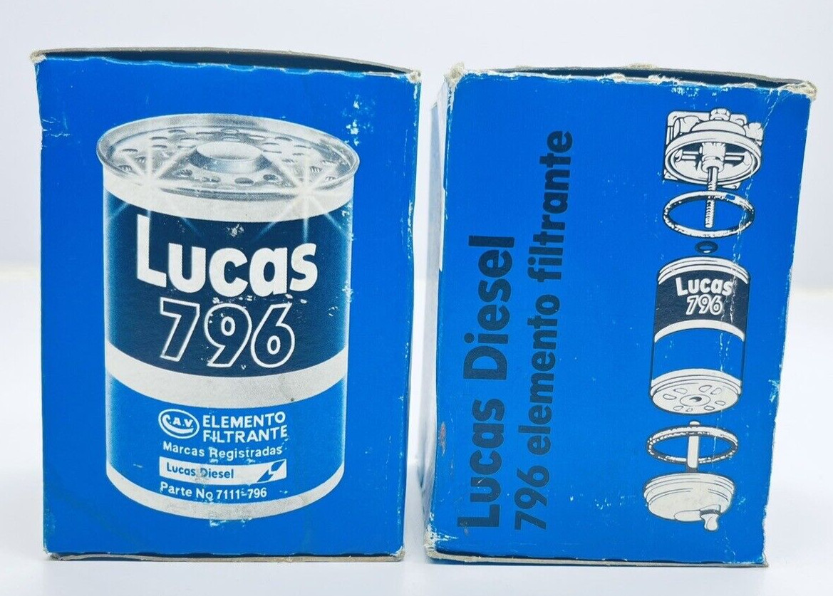 LOT OF 2 UNUSED LUCAS 7111-796 FUEL ELEMENT FILTER 796