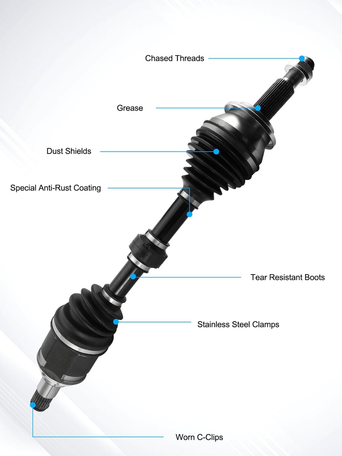 TAUTOY 434200R080 1 PCS Front CV Axle Shaft Assembly (2.5L ONLY) for Scion tC…