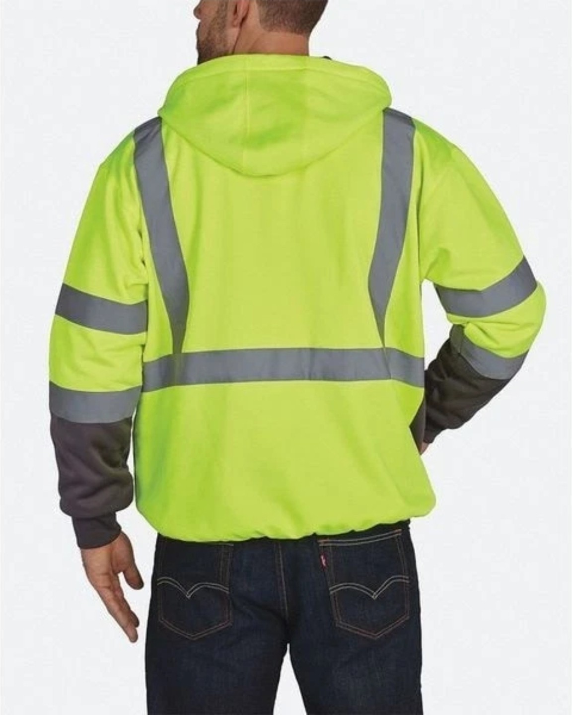 Utility Pro Sweatshirt, Ylw/Blk, Polymide, 3Xl,Uhv425-Blkylw Hi-Viz