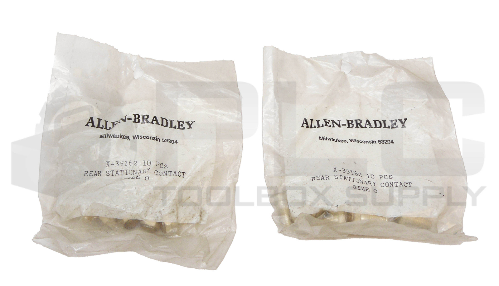 LOT OF 2 SEALED NEW BAG OF 10 ALLEN BRADLEY X-35162 STATIONARY CONTACT TOTAL 20