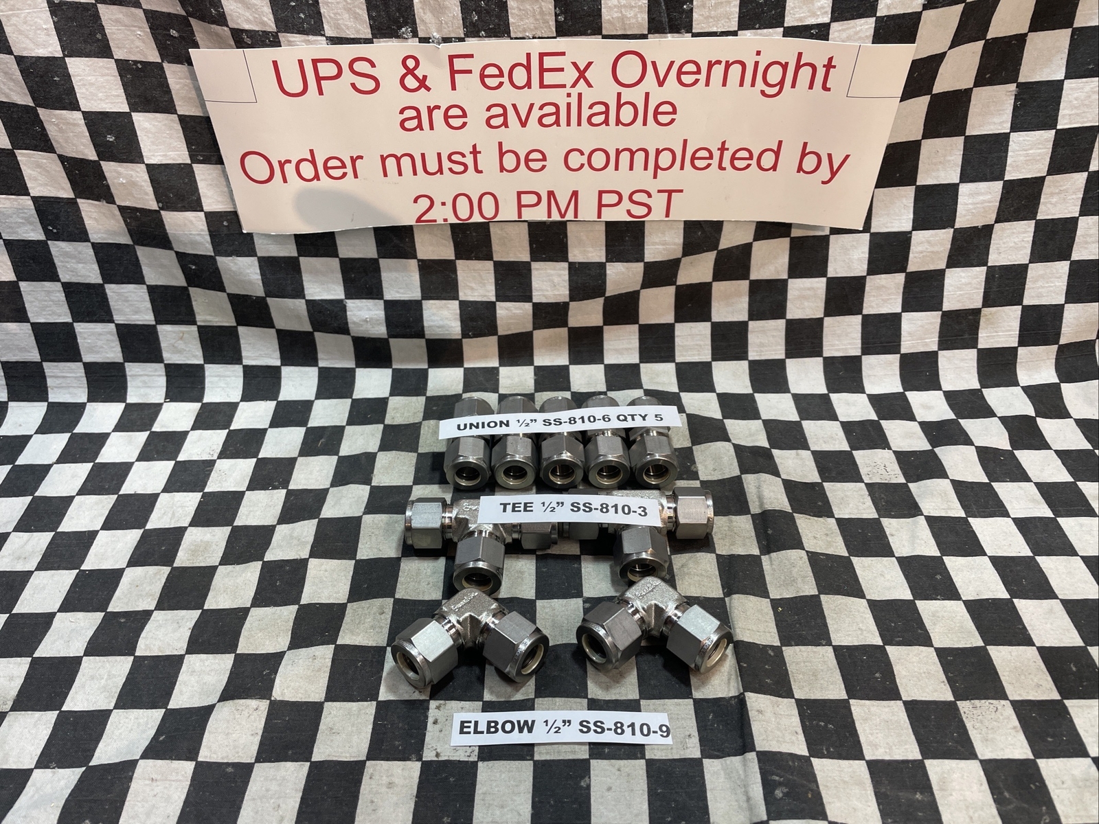 SWAGELOK SS-810-3 SS-810-6 SS-810-9 TEE ELBOW 1/2″, LOT OF 9, SHIPSAMEDAY#163912