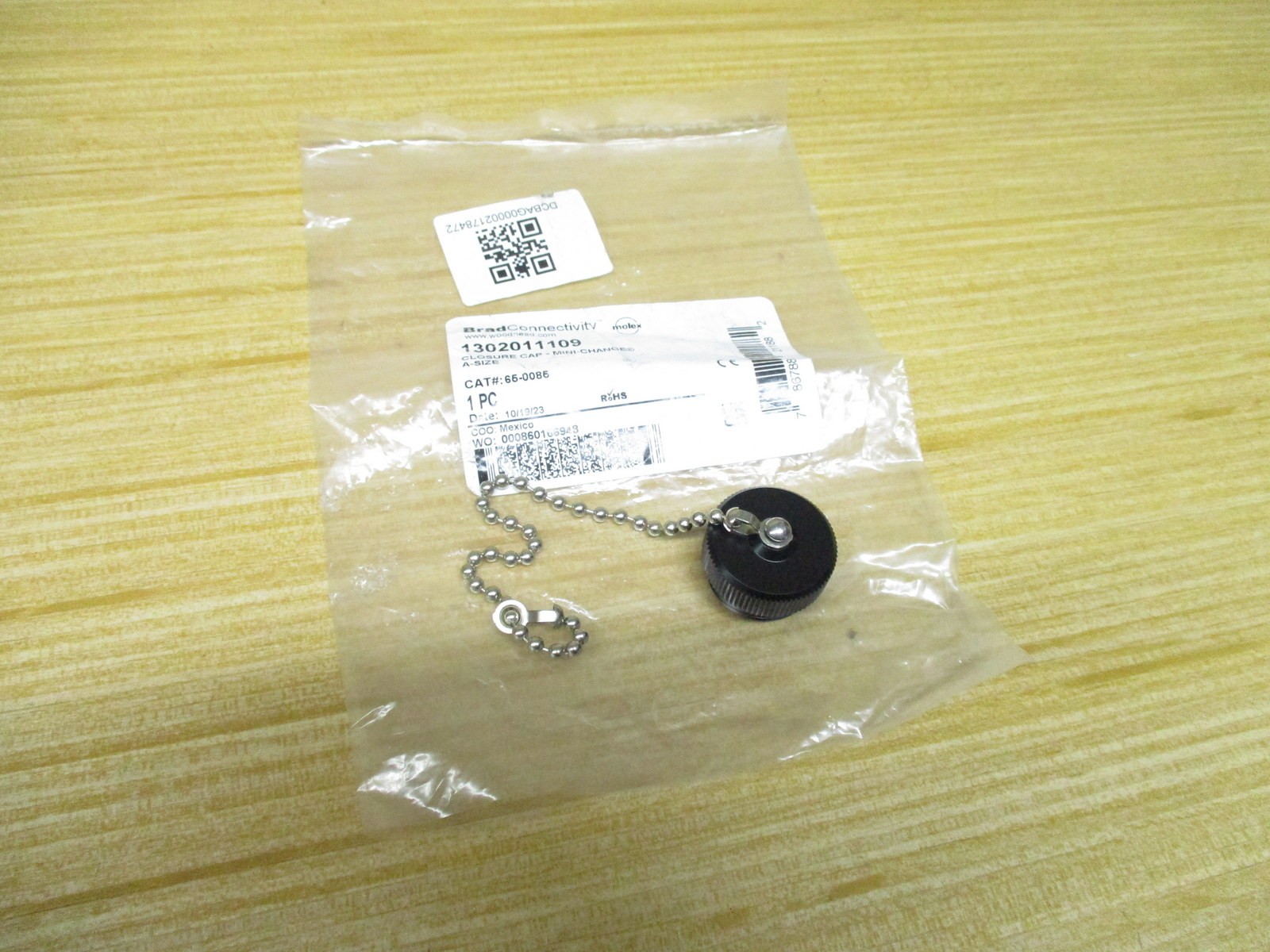 Brad Connectivity 1302011109 Molex Closure Cap 65-0085 (Pack of 3)