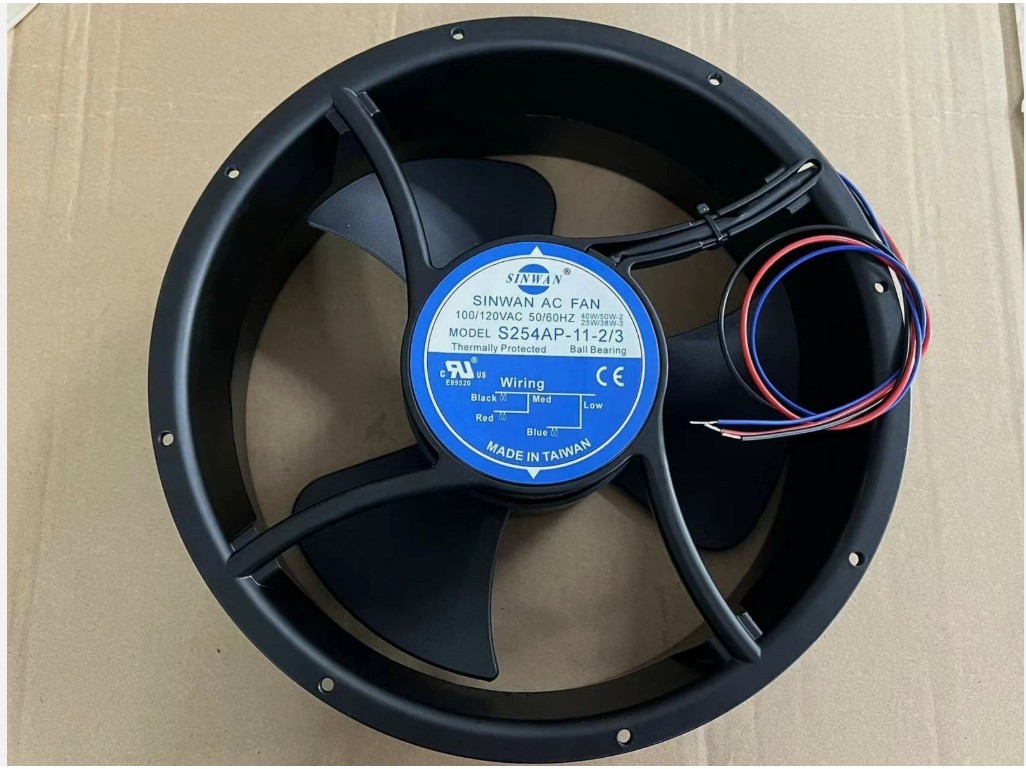 For Sinwan AC fan S254AP-11-2/3 110V 3-wire cooling 620/470CFM 1900/1450 RPM