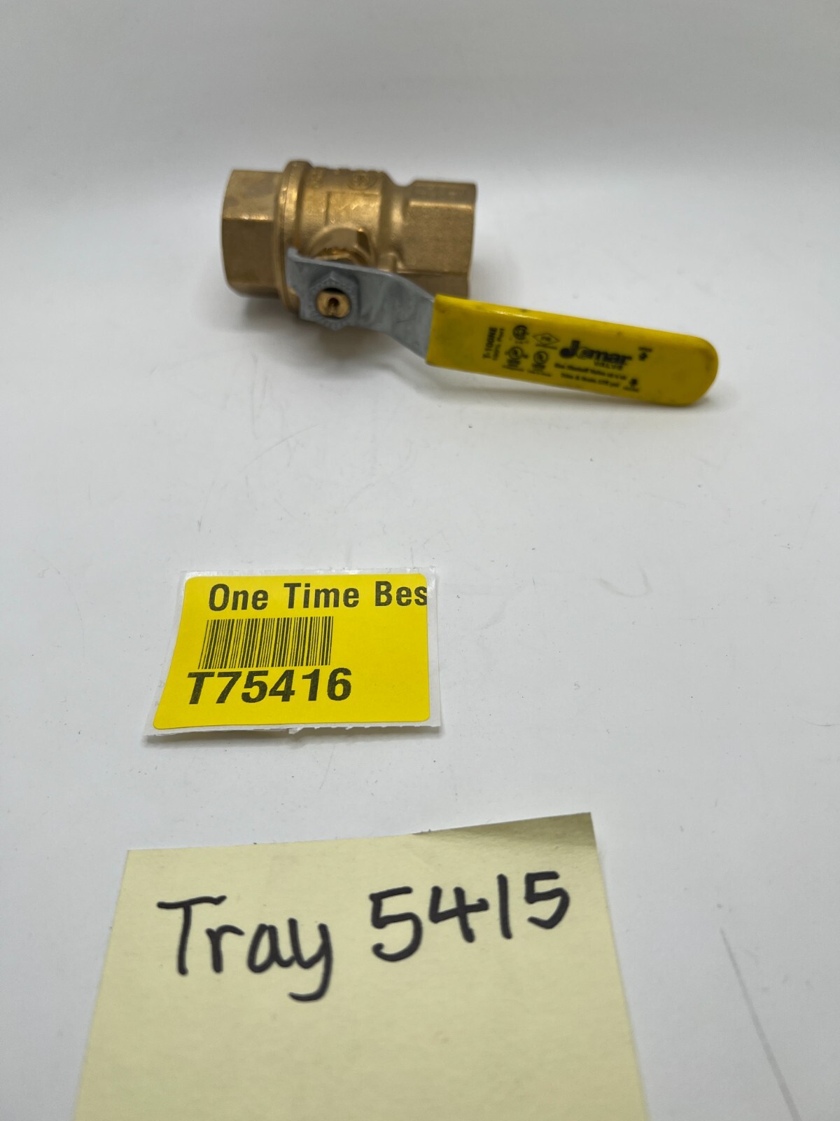 Jomar 3/4″ TWO PIECE BRASS, GAS SHUT OFF BALL VALVE T-100NE