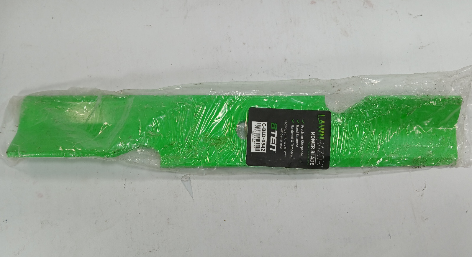 1 NEW 8TEN C-BLD-0342 14 ¾” LAWN RAZOR NOTCHED HIGH LIFT BLADE NNB *MAKE OFFER*