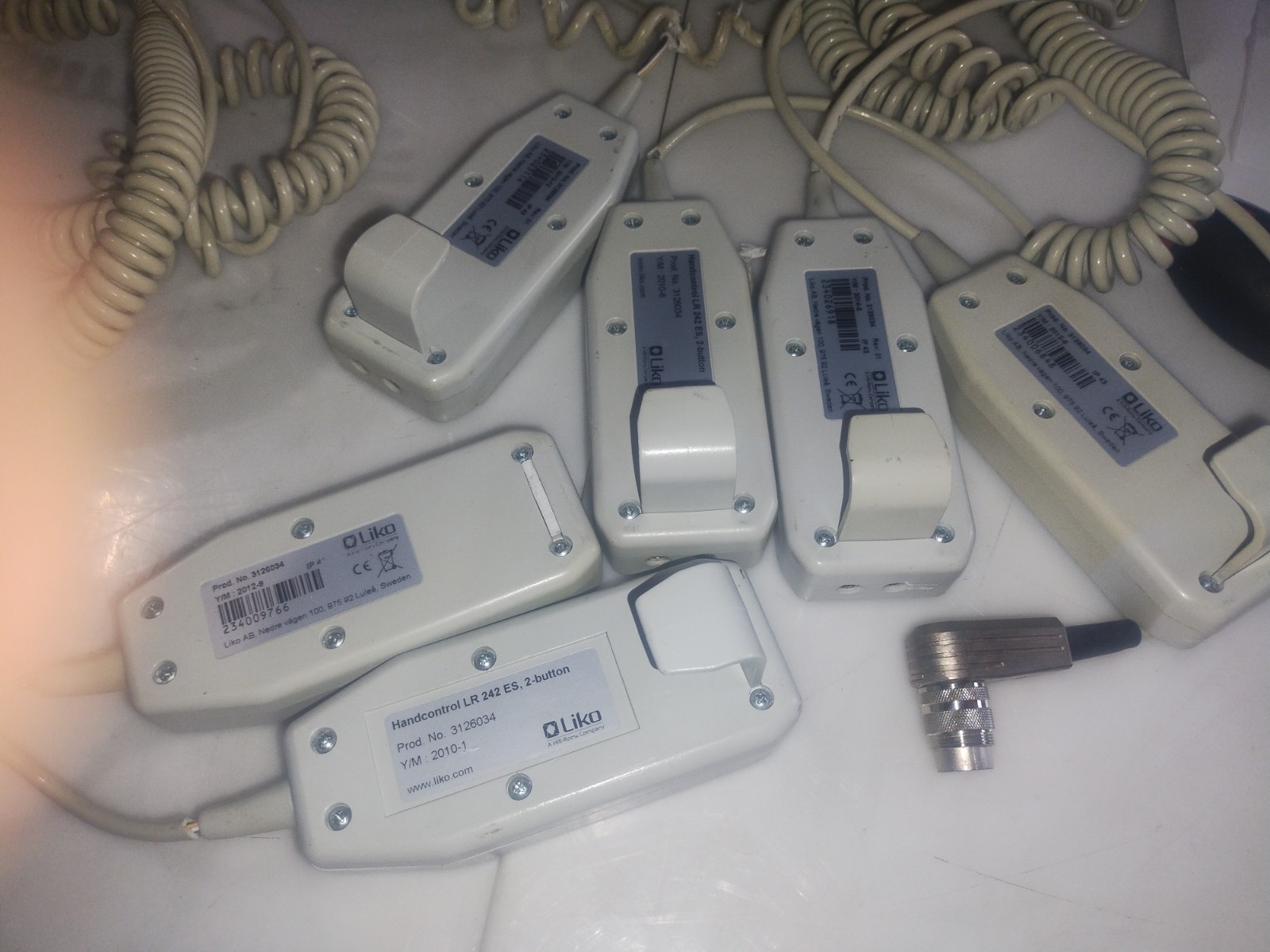 LiKO Hill-rom 3126034 Roll Overhead Hoist 2 Button Hand Control. Lot Of Six